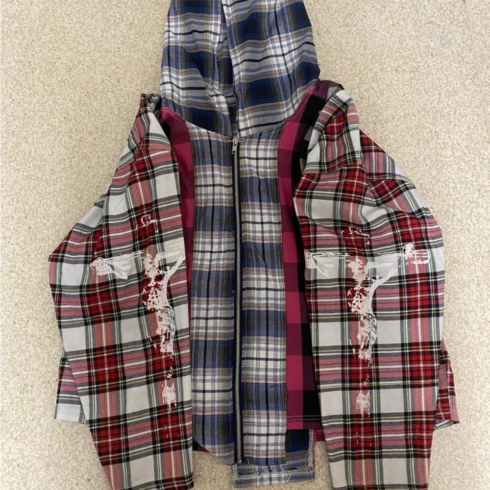 Reworked Flannel Hoodie